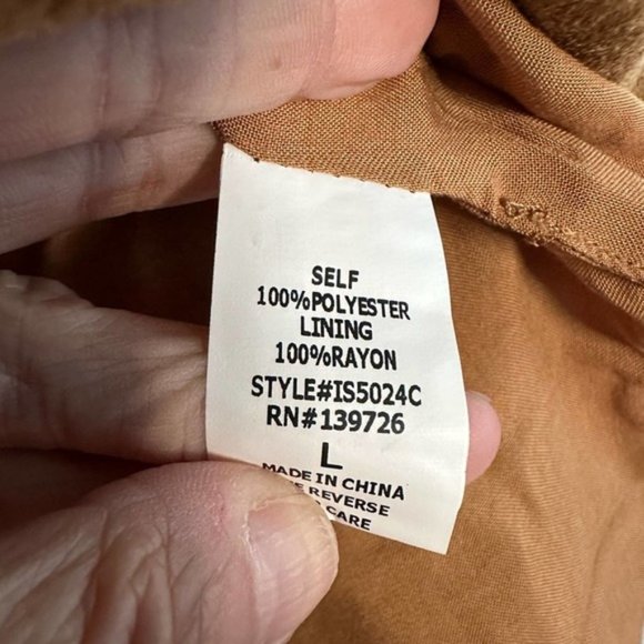 Honey Punch Faux Suede Mini Skirt Front Snap Camel Brown - Picture 4 of 5